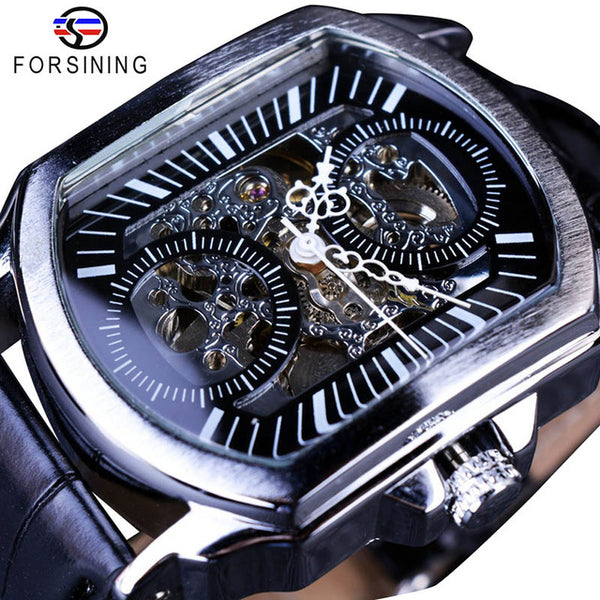 Winner 2016 Retro Classic Designer Silver Stainless Steel Case Men Watches Top Brand Luxury Mechanical Automatic Watch Clock Men