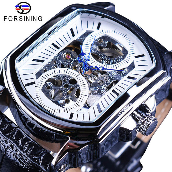 Winner 2016 Retro Classic Designer Silver Stainless Steel Case Men Watches Top Brand Luxury Mechanical Automatic Watch Clock Men