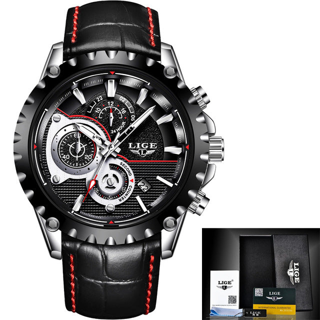 2018 New Fashion LIGE Mens Watch Men Full Steel Business Watch