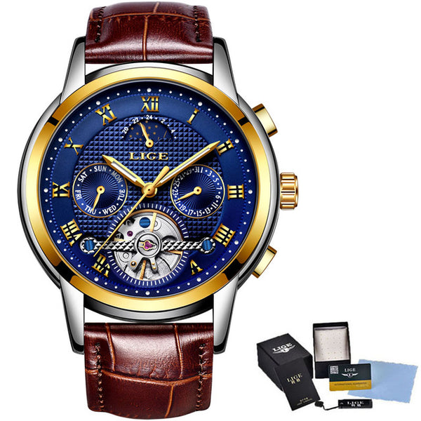 New 2018 LIGE Brand Watch Men Top Luxury