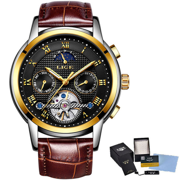 New 2018 LIGE Brand Watch Men Top Luxury